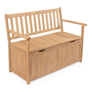 Sophie traditional farmhouse lift - top acacia wood storage & entry bench - Tuesday Morning - Outdoor Storage Boxes