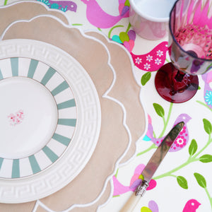 Sorelle Beige White Fabric Placemat