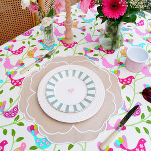 Sorelle Beige White Fabric Placemat