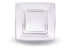 Square Glass Pillar Plate - 4.75"