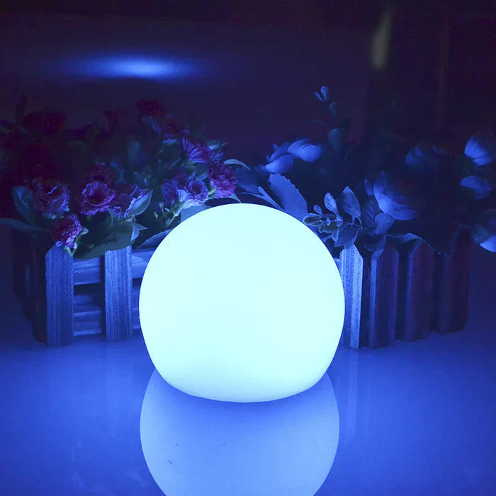 Modern PE Globe Outdoor Garden Light LED Rechargeable 16-Color IP55
