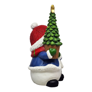 Cheerful Snowman with Moving Eyes and Christmas Tree