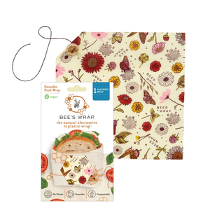 Bee's Wrap Food Wrap - Meadow Magic Print - Vegan Sandwich Wrap