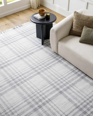 Inara Gray Plaid Area Rug