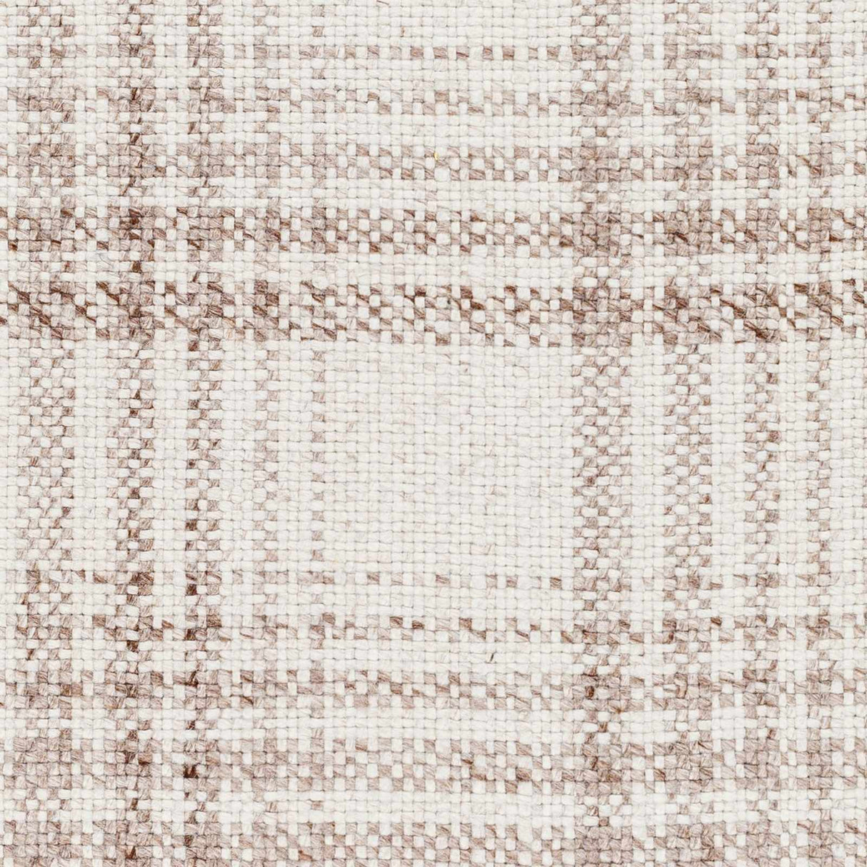 Inara Light Brown Plaid Hand Woven Area Rug