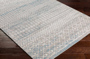 Tambac Blue & Gray Washable Area Rug - Clearance