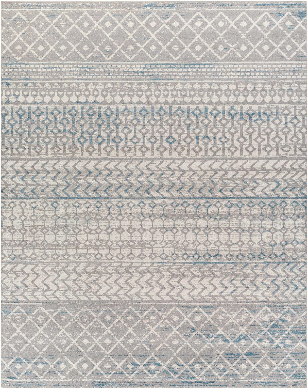 Tambac Blue & Gray Washable Area Rug - Clearance