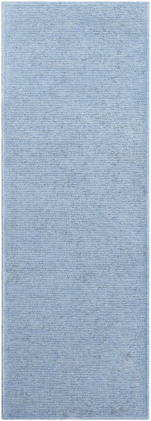 Isako Blue Solid Washable Area Rug - Clearance