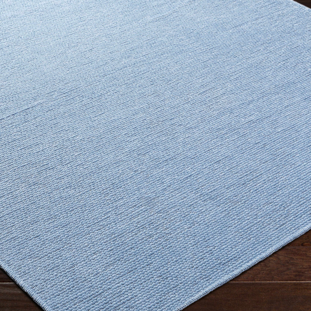Isako Blue Solid Washable Area Rug - Clearance