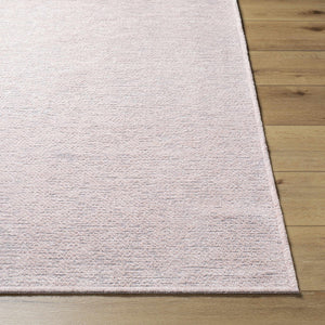 Isako Dusty Pink Solid Washable Area Rug - Clearance