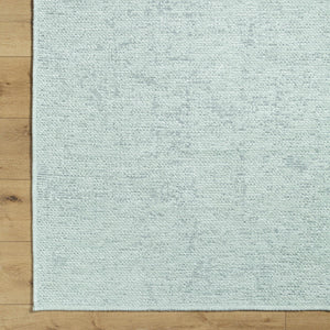 Isako Seafoam Solid Washable Area Rug - Clearance