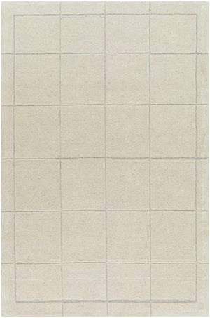 Siarl Cream Checkered Area Rug
