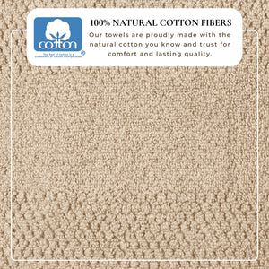 100% Cotton Woven Texture Bath Towel Set - Marbella Collection