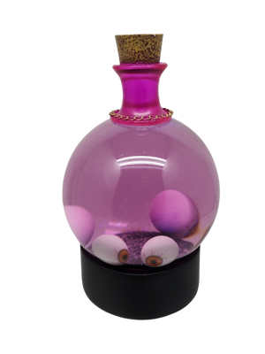 Glass Potion Glitterdome with Eyeballs - 6.5 Inches tall