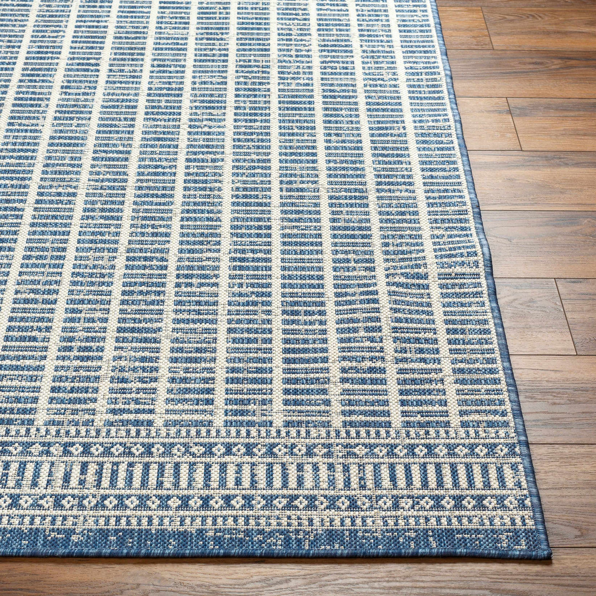 Amena Blue Outdoor Area Rug - Clearance