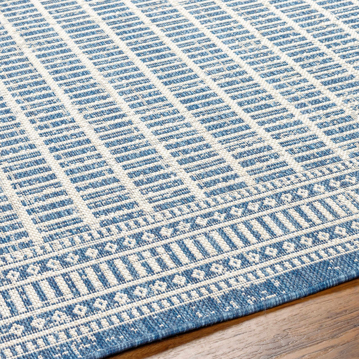 Amena Blue Outdoor Area Rug - Clearance