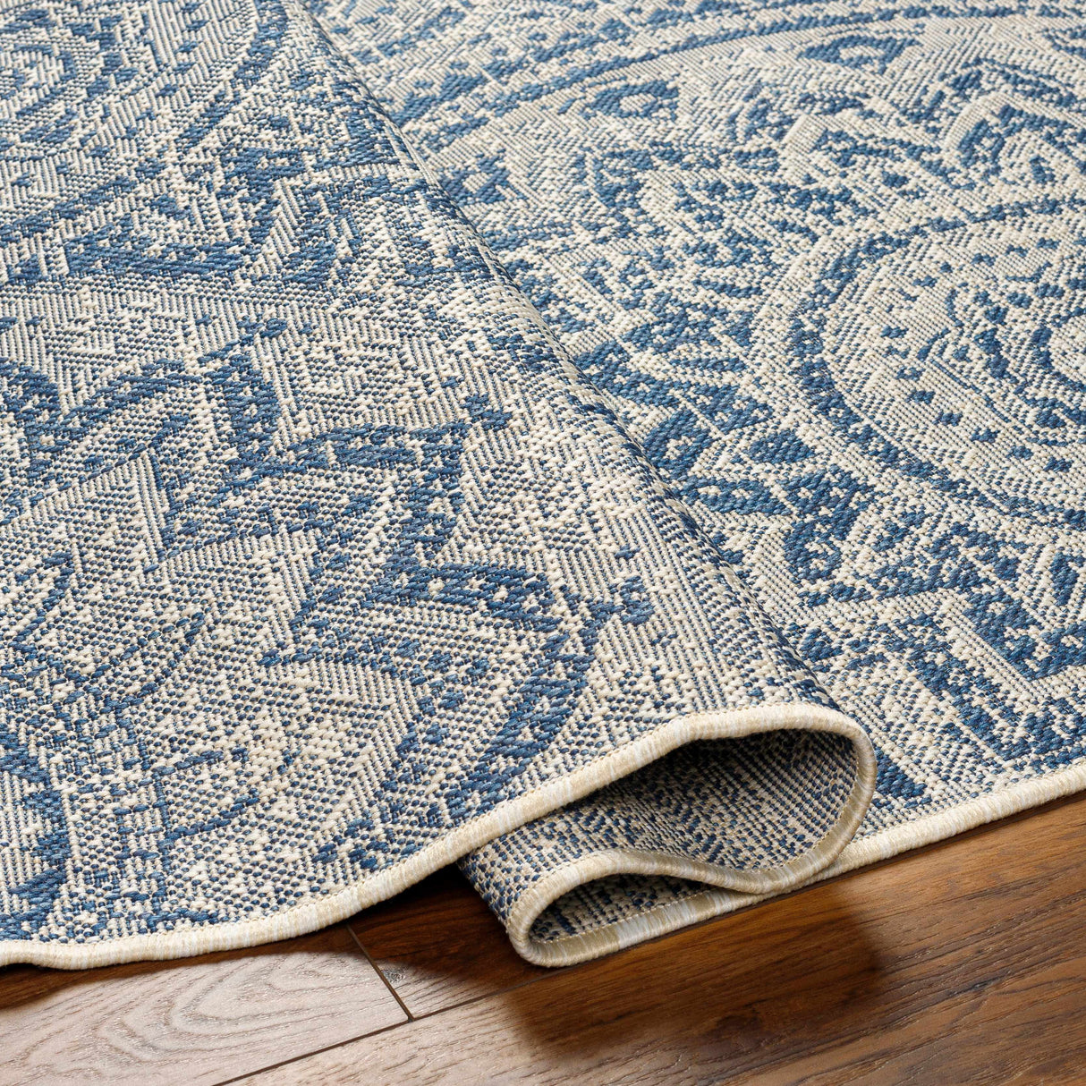 Ayala Blue Durable Rug