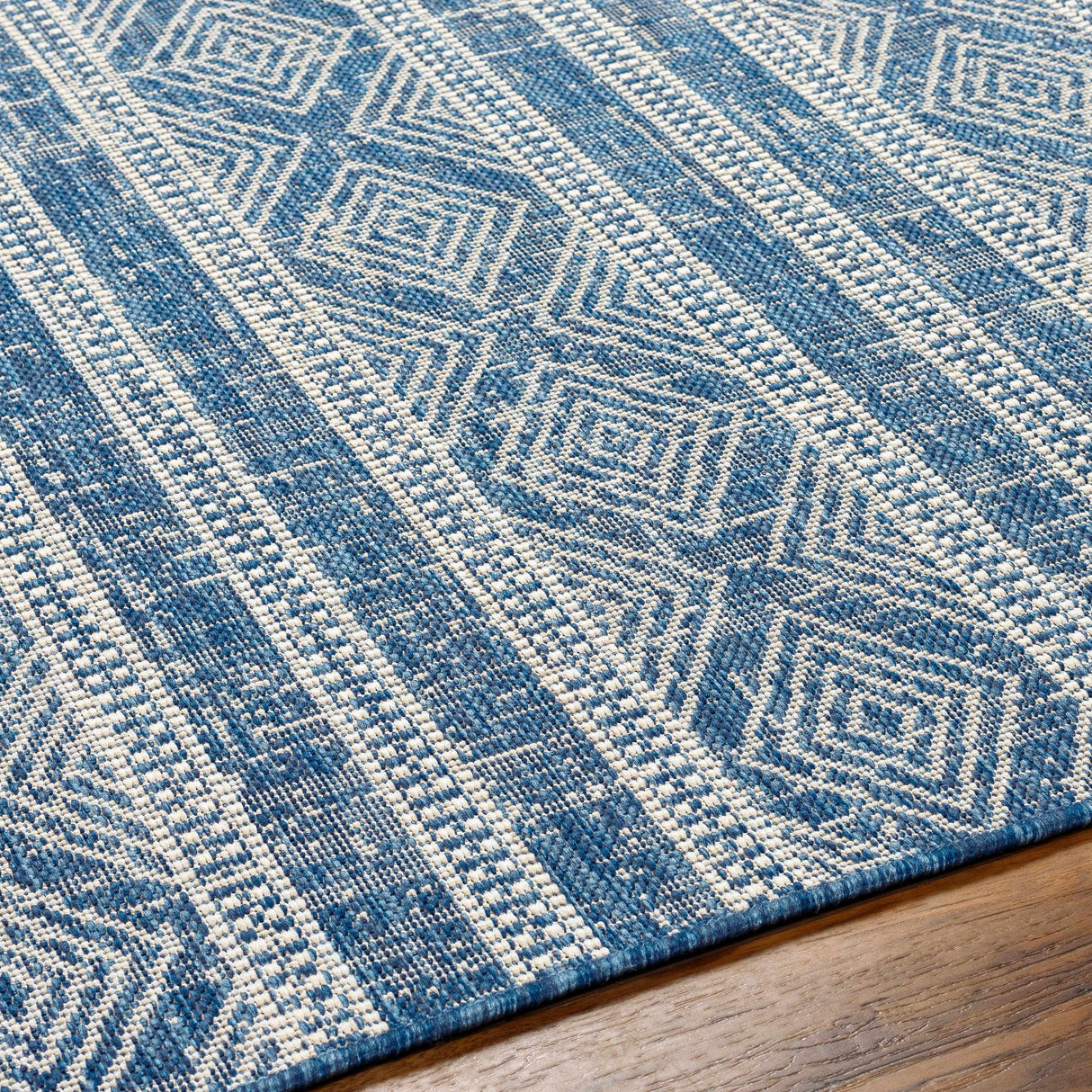 Gavin Blue Durable Outdoor Rug - Clearance