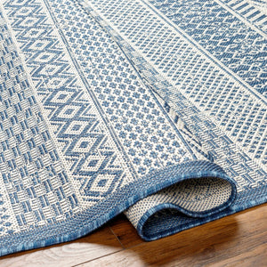 Humla Blue Aztec Area Rug - Clearance