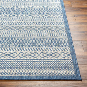 Humla Blue Aztec Area Rug - Clearance