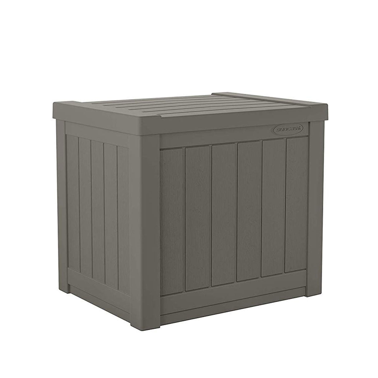 Suncast SS500ST 22 Gallon Small Resin Outdoor Patio Storage Deck Box, Stoney