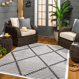 Anah 3D Black Outdoor Rug