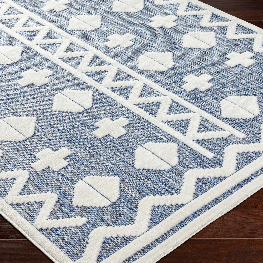 Elio Blue Outdoor Rug - Clearance
