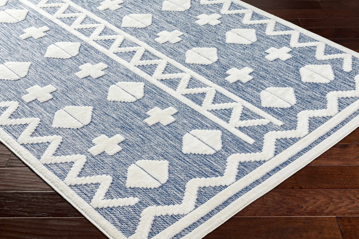 Elio Blue Outdoor Rug - Clearance
