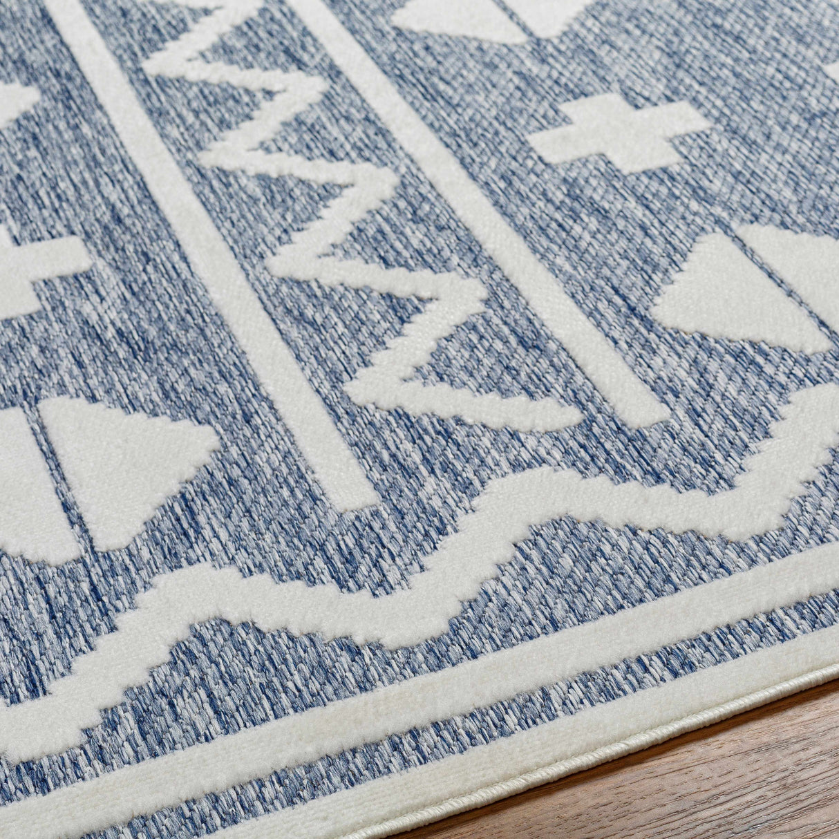Elio Blue Outdoor Rug - Clearance