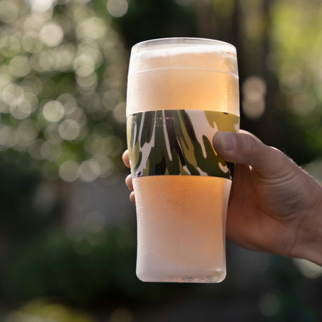Beer FREEZE™ Cooling Pint – 16 oz in green camo