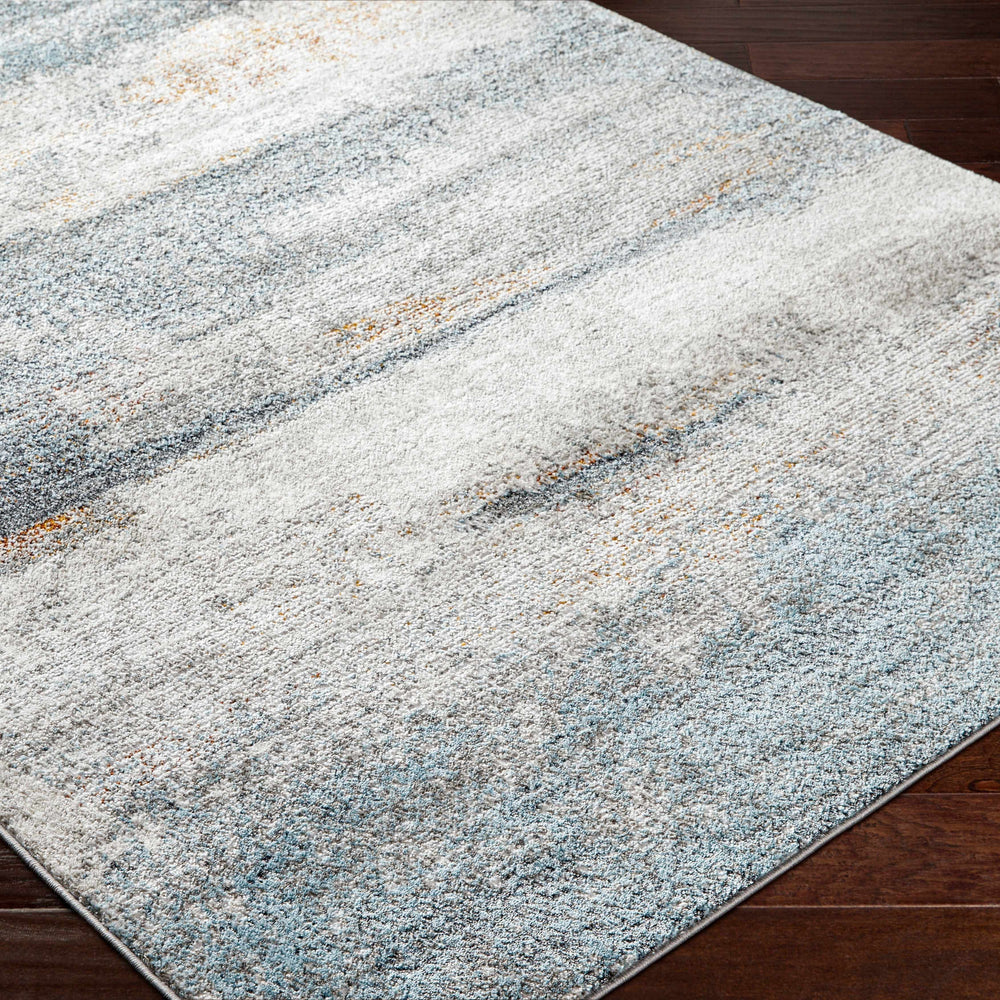 Adam Gray Blue Abstract Area Rug