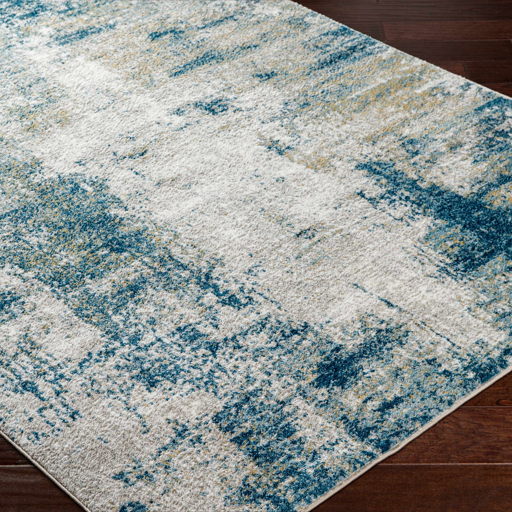 Duval Blue Abstract Area Rug