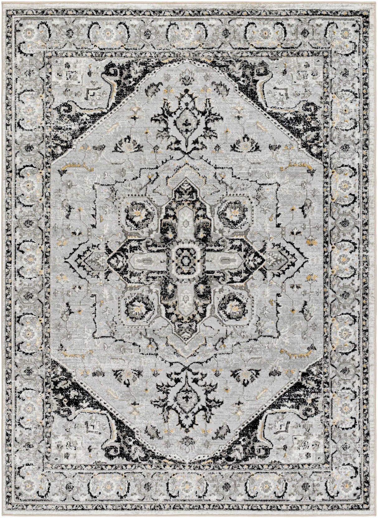 Gauri Gray Medallion Area Rug - Clearance