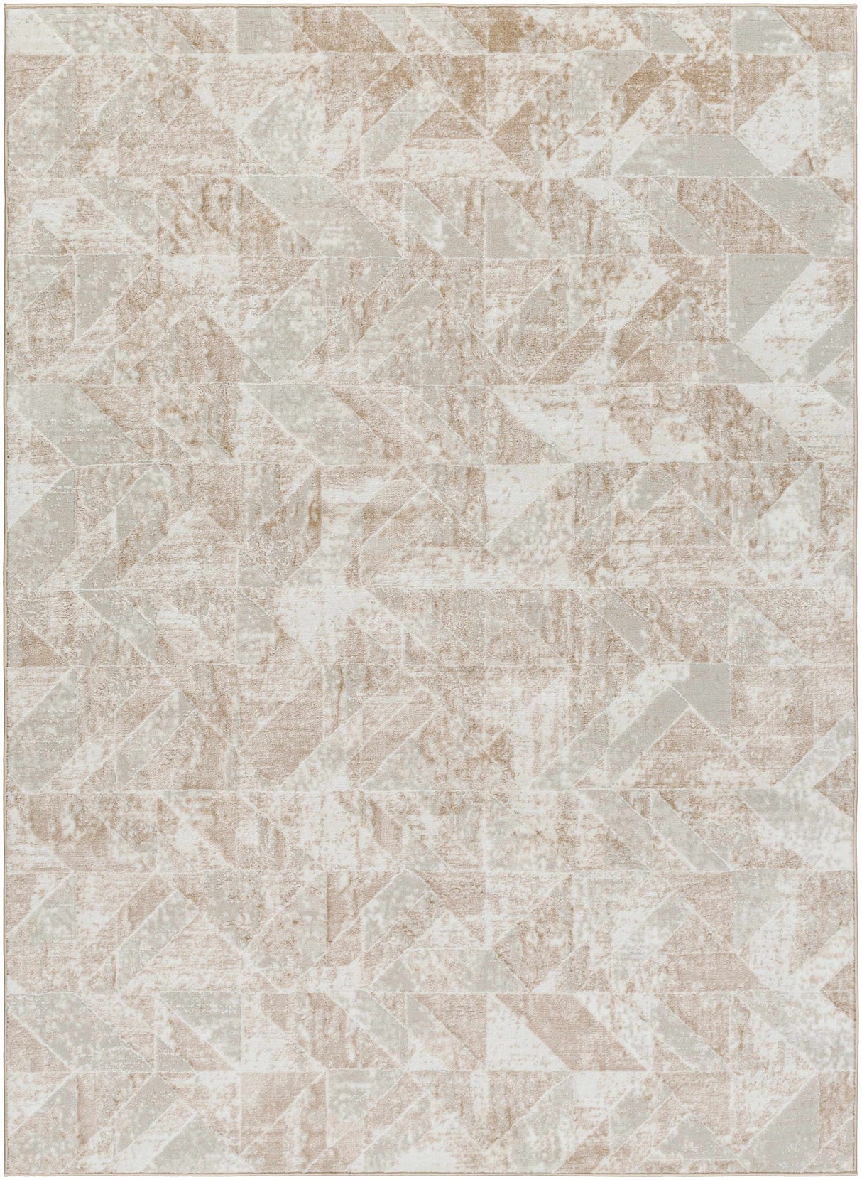 Gonca Gray Geometric Area Rug - Clearance