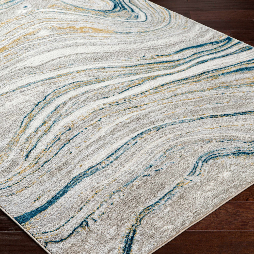 Gregg Silver Gray Marble Area Rug