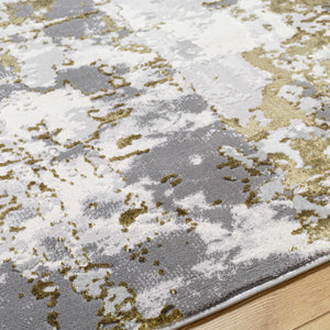 Junko Gray & Green Marble Area Rug - Clearance