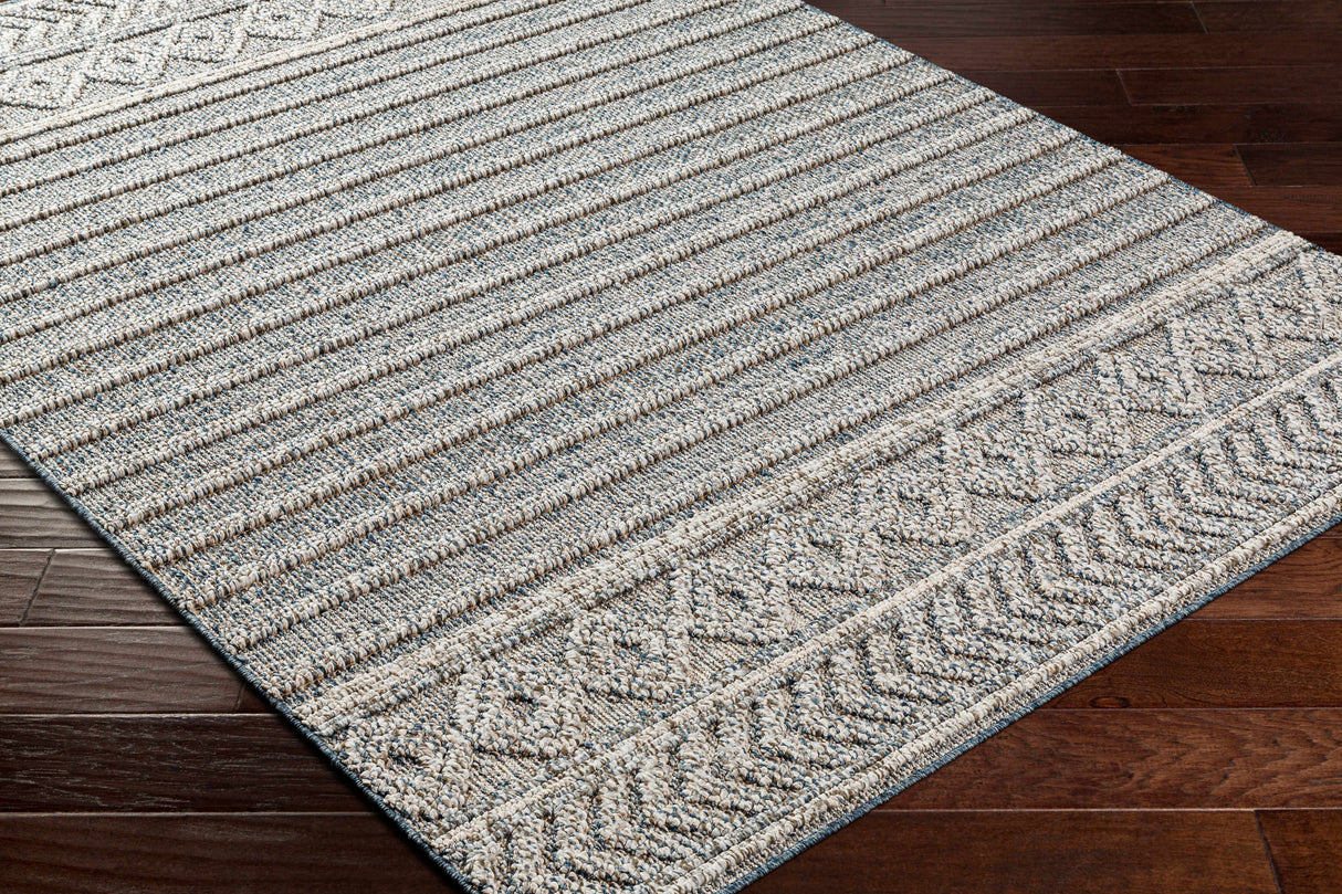 Beige Blue Dekel Area Rug - Clearance