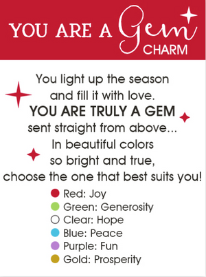You Are A Gem Charm - Purple