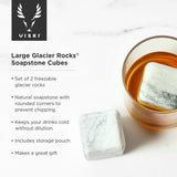 Glacier rocks large soapstone cubes viski®