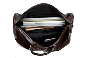 Large PU Leather Travel Duffel Bag Lightweight Carry On Weekender 45cm