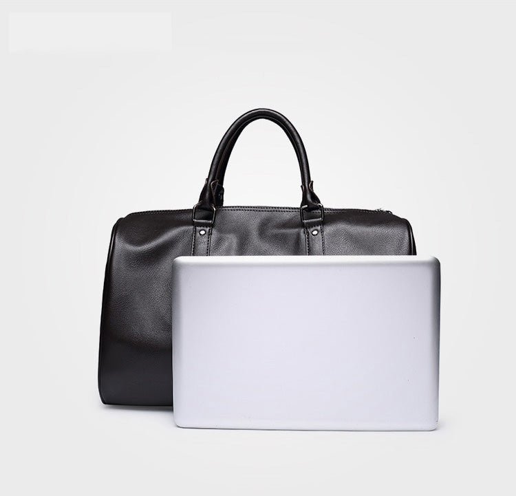 Large PU Leather Travel Duffel Bag Lightweight Carry On Weekender 45cm