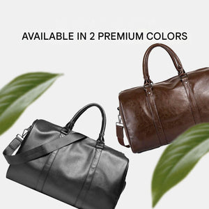 Large PU Leather Travel Duffel Bag Lightweight Carry On Weekender 45cm