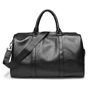 Large PU Leather Travel Duffel Bag Lightweight Carry On Weekender 45cm