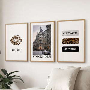 Retro Coquette Aesthetic Decor. Set of 3 Fashion Art Prints