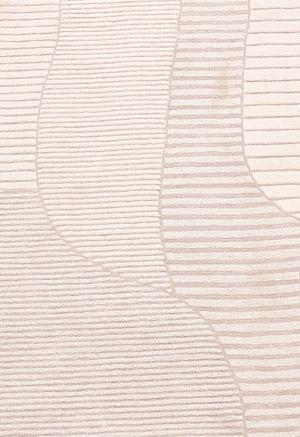 Stone Modern Ripple Pink Hand Tufted 5x7 Wool Rug