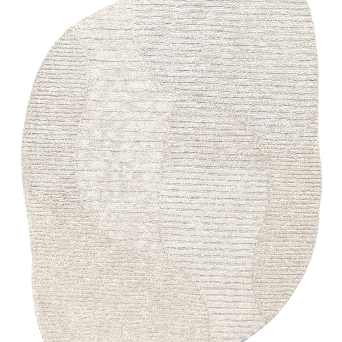 Beige Ripple Rug Stone Modern Silver and Beige Ripple Hand Tufted 5x7 Wool Rug – Tuesday ...
