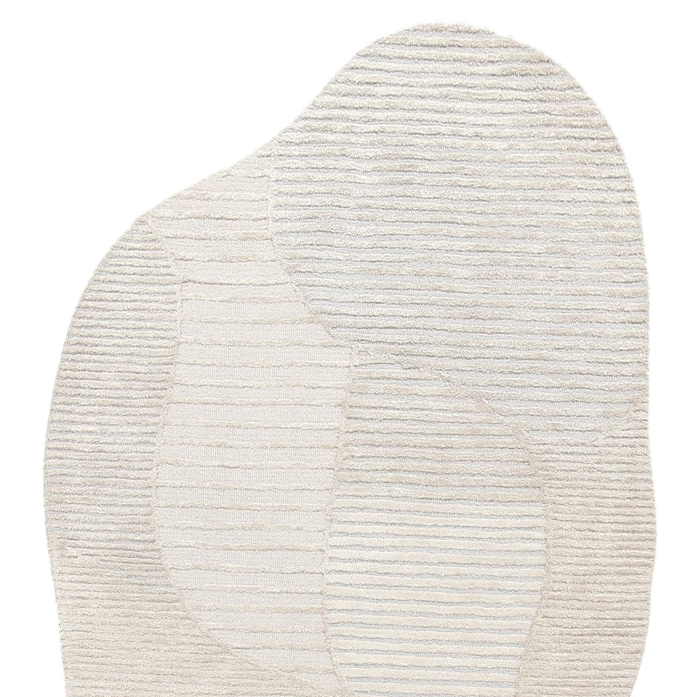 Ripple Design Rug Stone Modern Silver and Beige Ripple Hand Tufted 5x7 Wool Rug – Tuesday ...