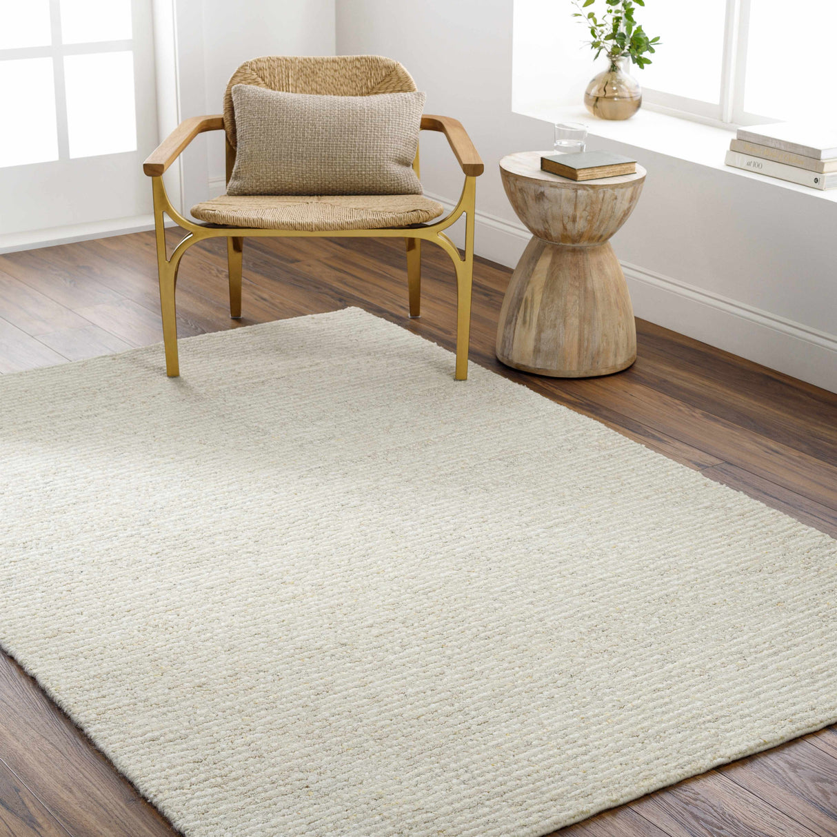 Chaz Cream Wool Rug - Clearance