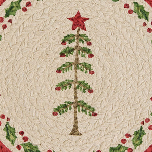 Feather Tree Printed Braided Trivet