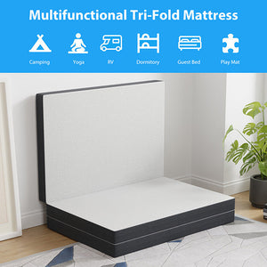 Hollyhock - 4" Twin Tri-Fold Memory Foam Topper